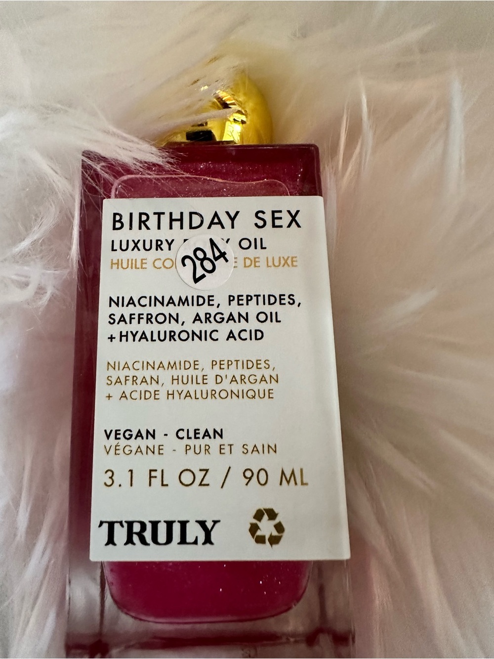 TRULY Birthday Sex Luxury Body Oil - Pink with Gold Cap